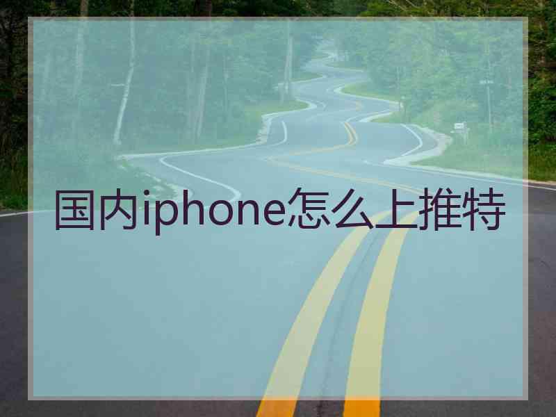 国内iphone怎么上推特