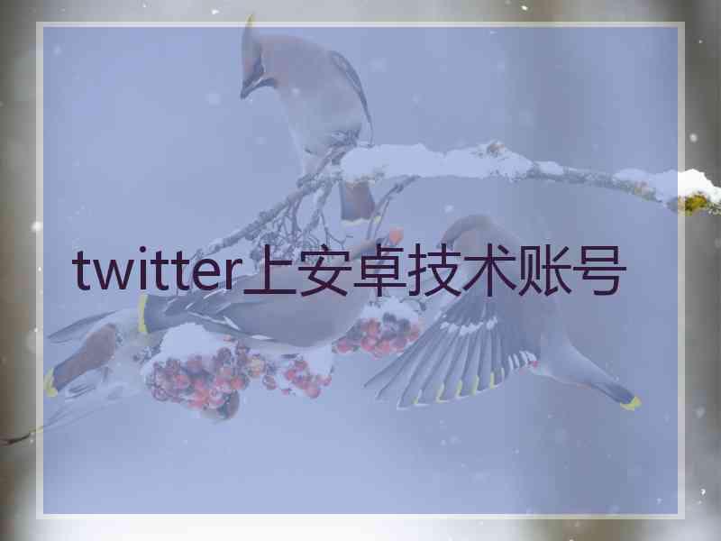 twitter上安卓技术账号