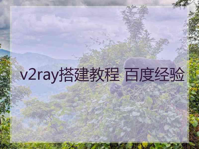 v2ray搭建教程 百度经验