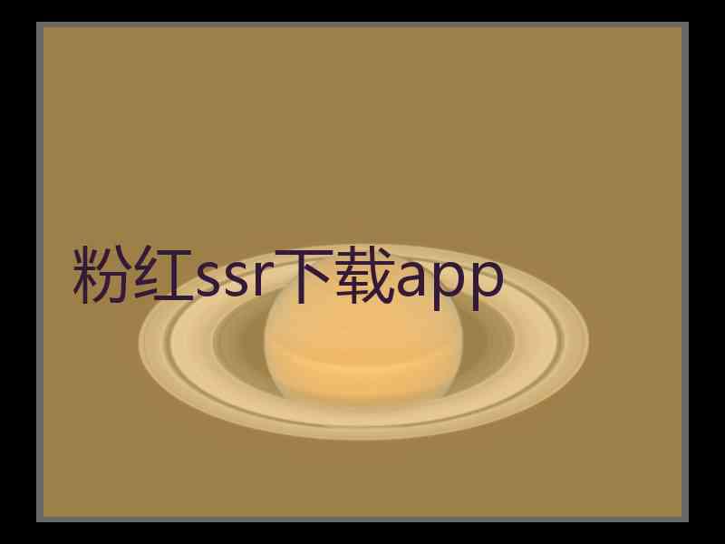 粉红ssr下载app