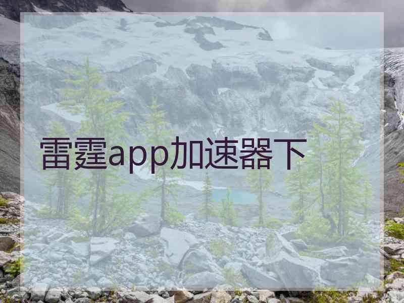 雷霆app加速器下