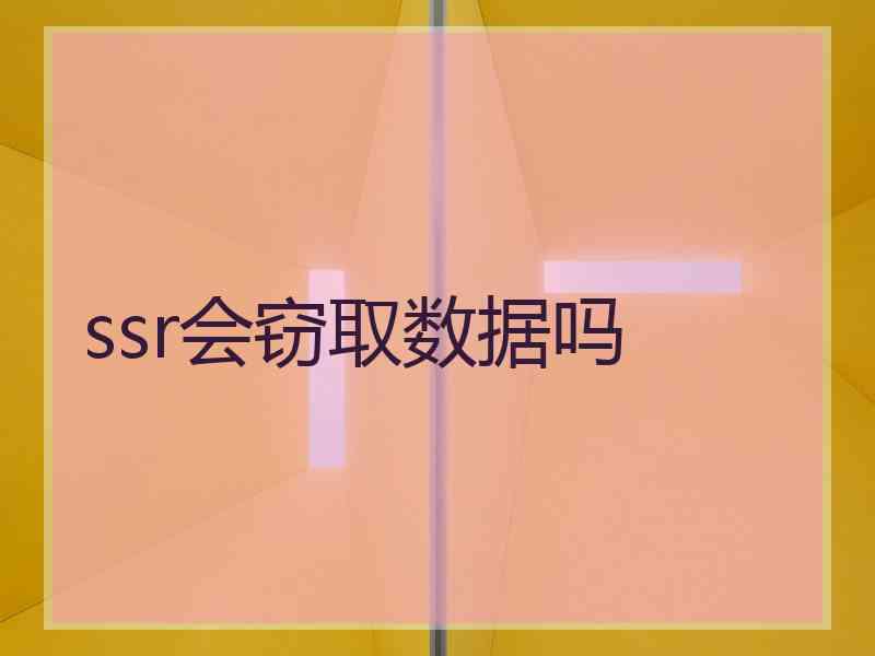 ssr会窃取数据吗