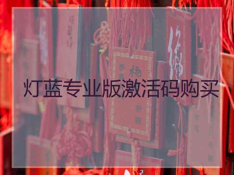 灯蓝专业版激活码购买