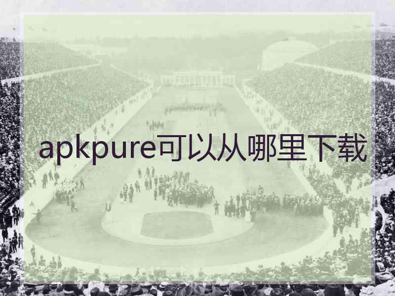 apkpure可以从哪里下载