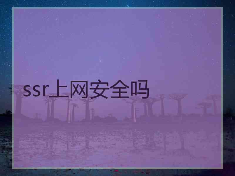 ssr上网安全吗