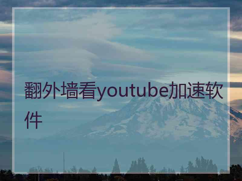 翻外墙看youtube加速软件