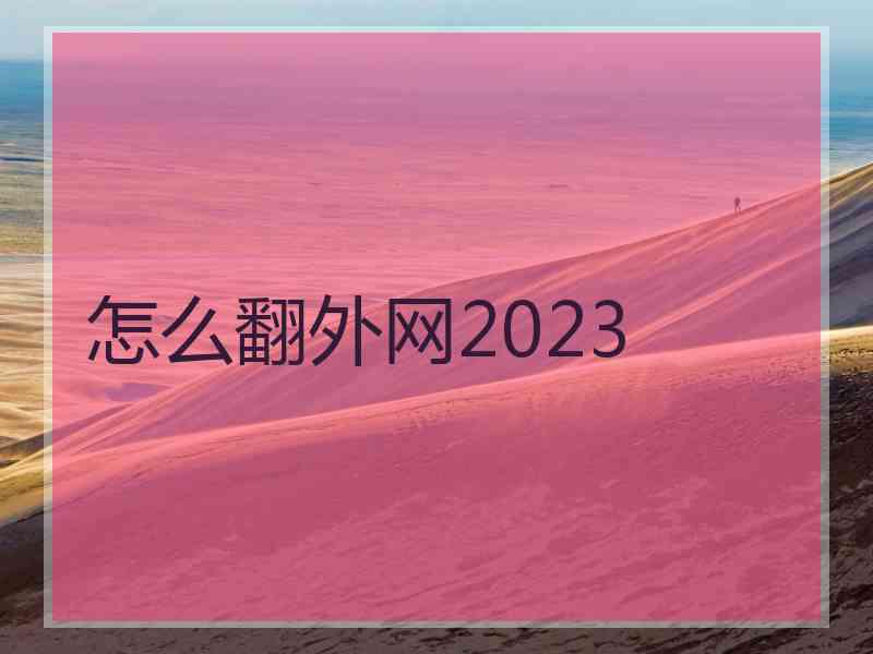 怎么翻外网2023