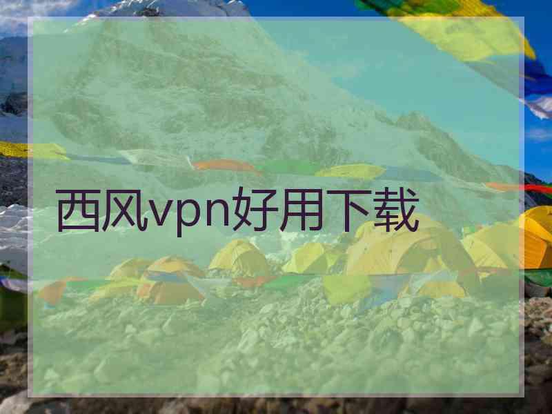 西风vpn好用下载