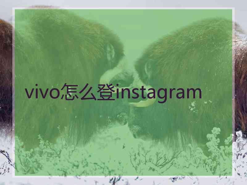 vivo怎么登instagram