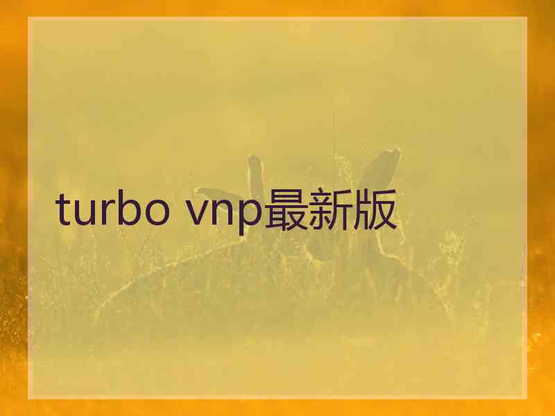 turbo vnp最新版