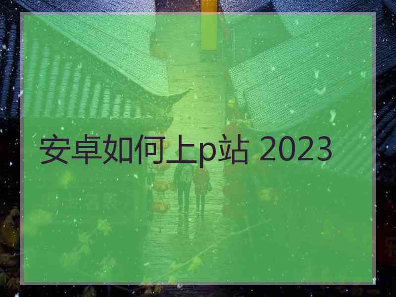 安卓如何上p站 2023