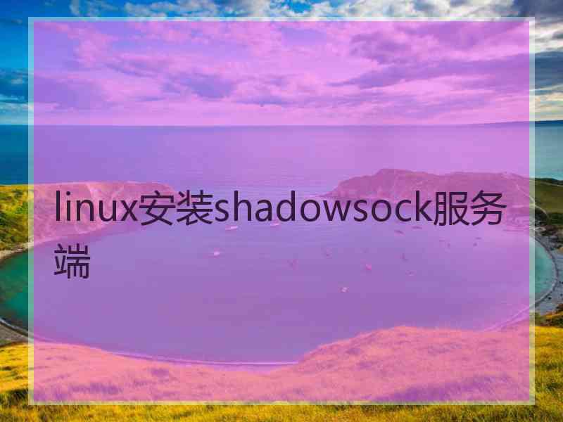 linux安装shadowsock服务端