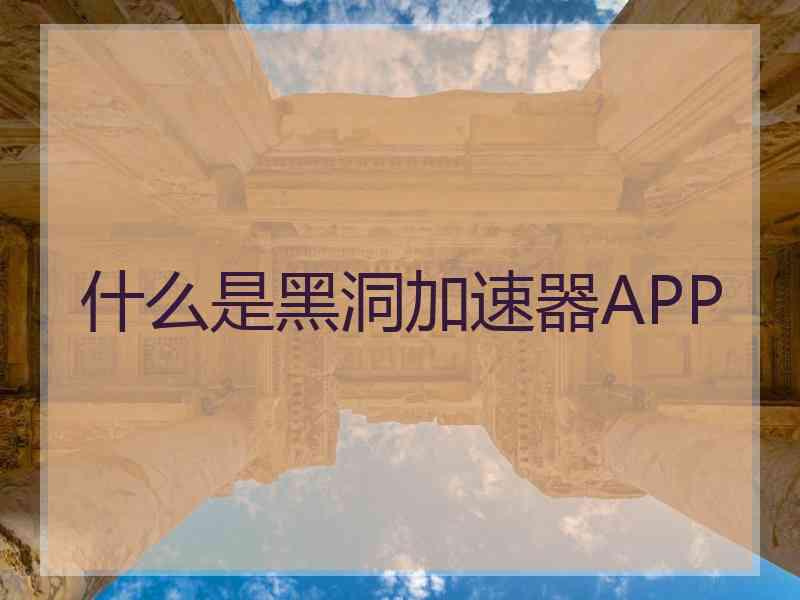 什么是黑洞加速器APP