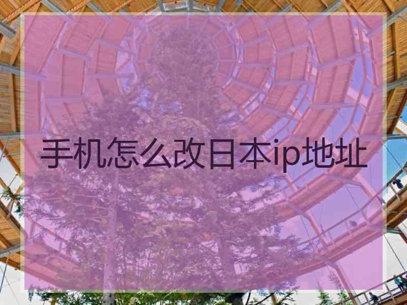 手机怎么改日本ip地址