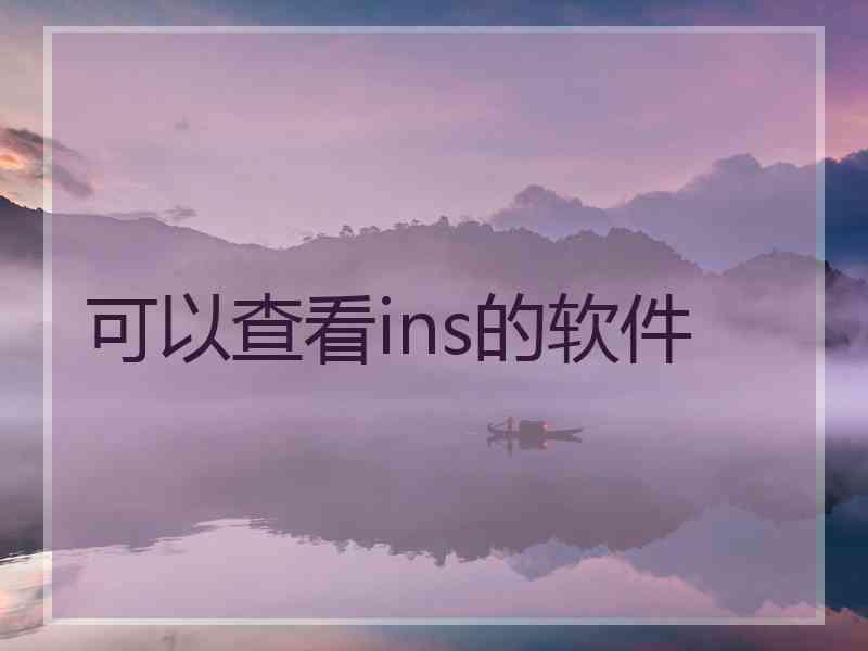 可以查看ins的软件