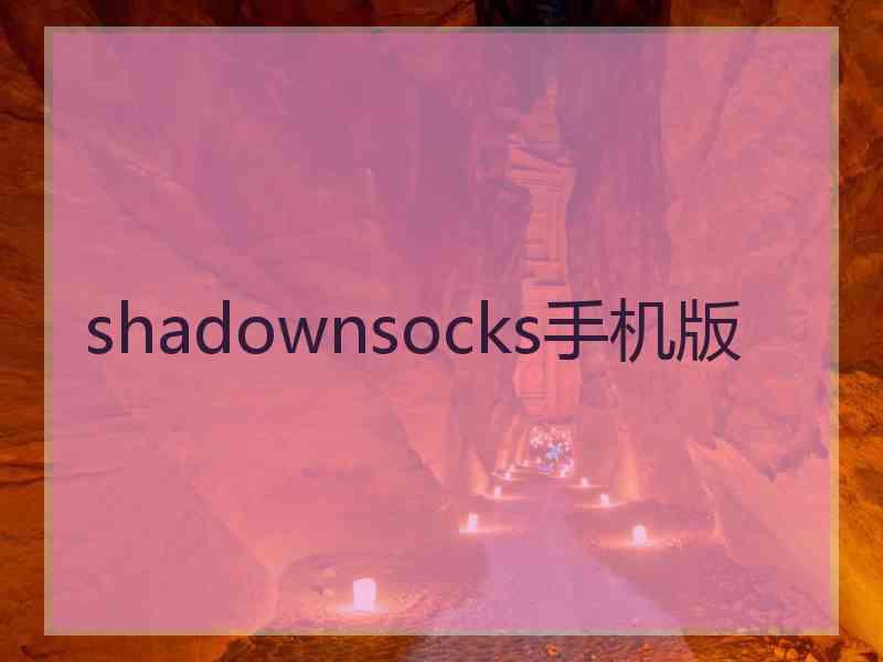 shadownsocks手机版