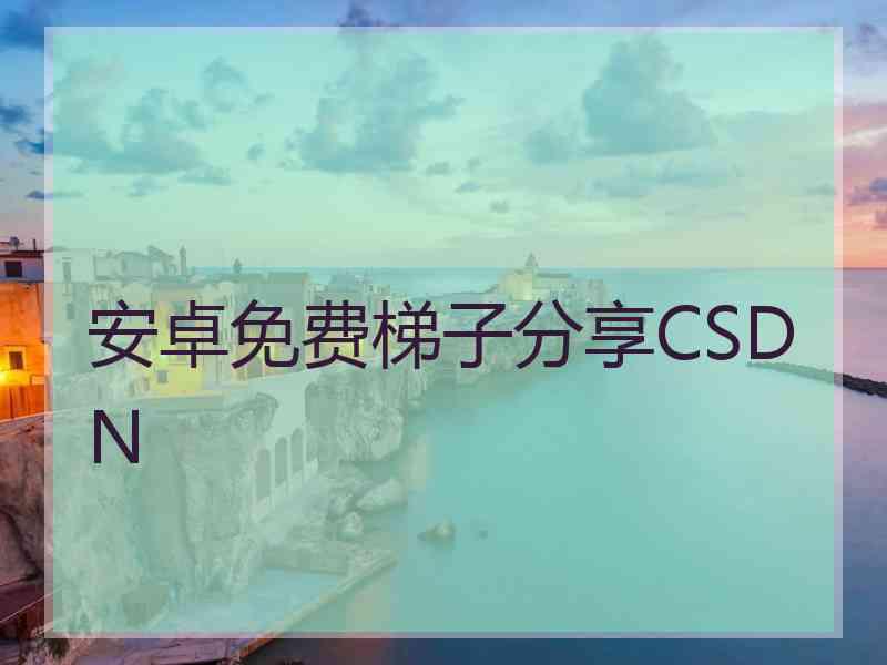 安卓免费梯子分享CSDN