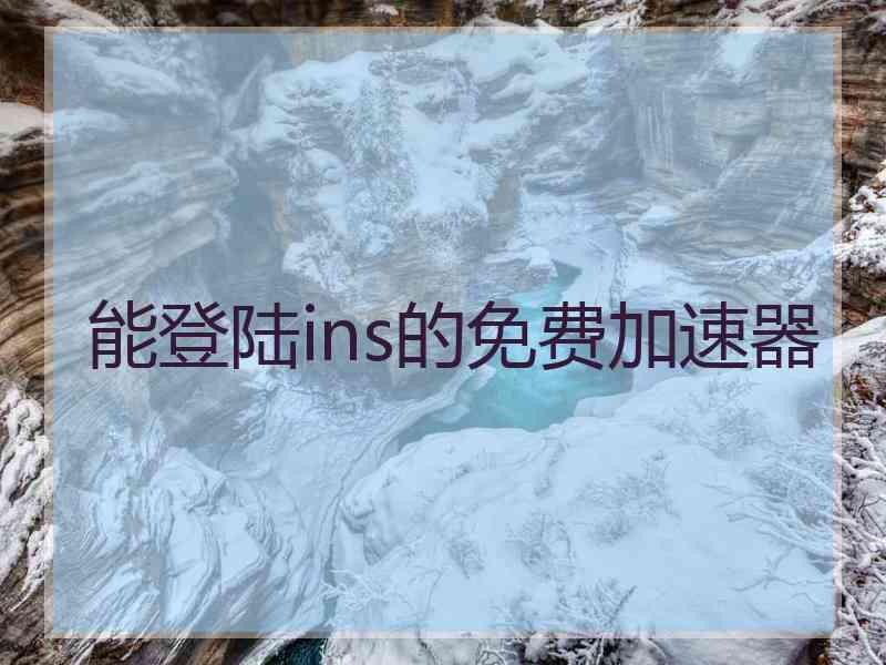 能登陆ins的免费加速器