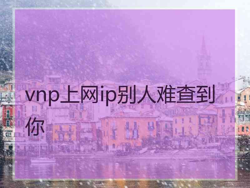 vnp上网ip别人难查到你